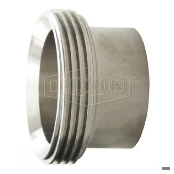 Weld Ferrule, Long, Series: 15A, Ferrule, 2-1/2 in Nominal, Thread Beveled Seat, 304 SS, 1-3/4 in L,